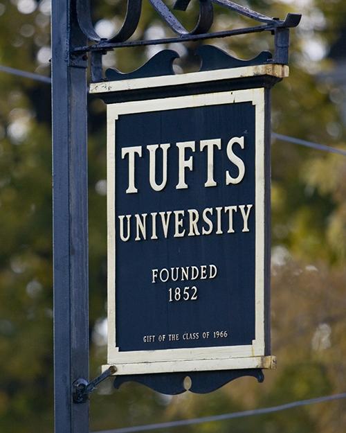 Tufts University Sign