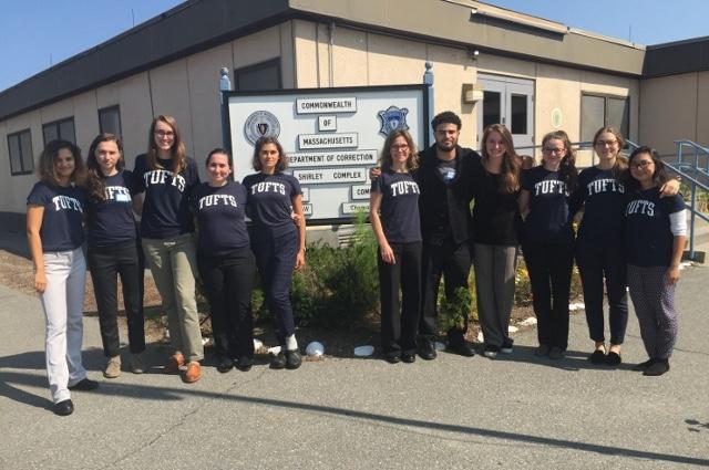 group of students from the Tufts University Prison Initiative of the Tisch College of Civic Life