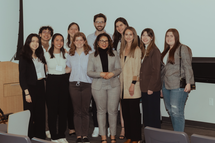 EPIIC students posing together in a classroom