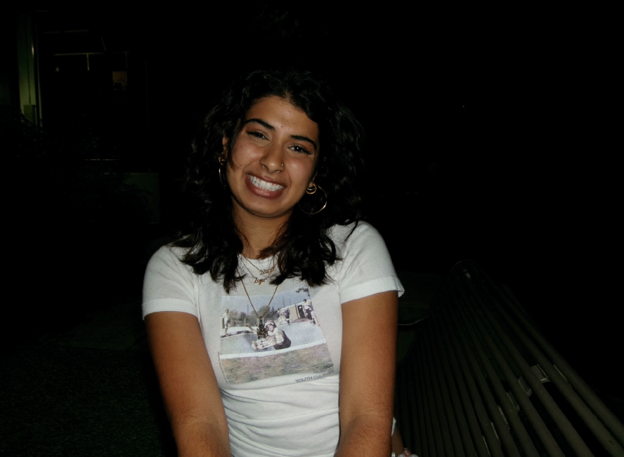 Image of Zoya, a civic semester student, in front of a black background
