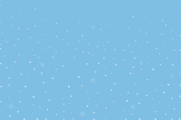 White snowflakes falling on a blue background