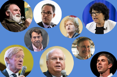 nine speakers who visited the Tufts University campus in Fall 2019