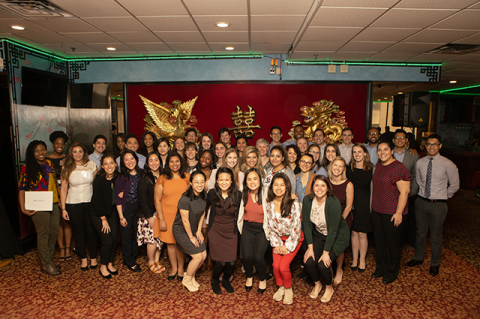 Students from Tufts University's health sciences schools inducted into Honos Civicus in 2019